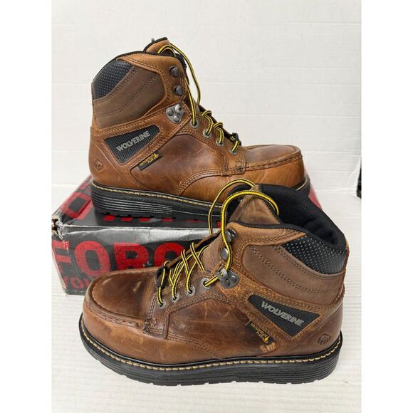 -895 Wolverine Boots, Brown Hellcat Moc 6-US 9 Mens - Picture 1 of 5